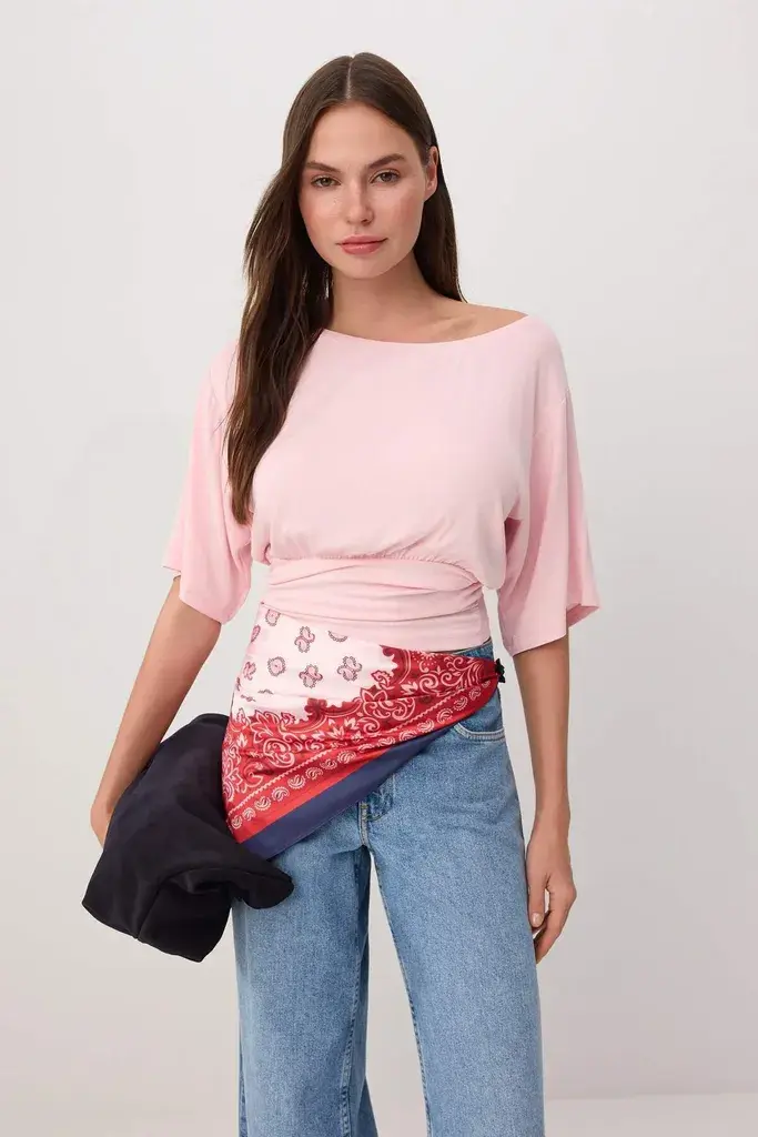 TRENDYOLMILLA Ženska bluza Twoss26Bz00097, Roze
