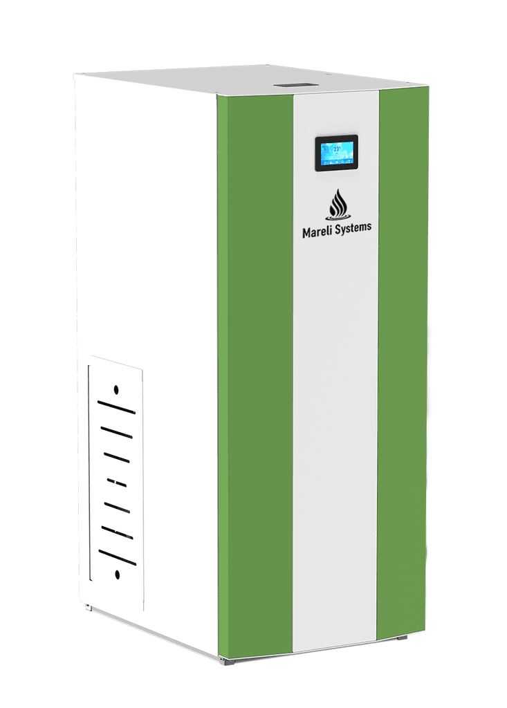 Mareli Kotao na pelet Ecostar Sbn 50 Auto (50kW), Belo-zeleni