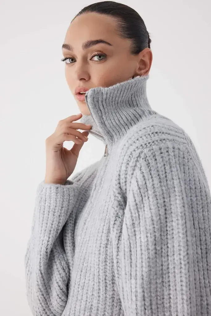 TRENDYOLMILLA Ženska jakna Twoaw26Hi00049, Siva