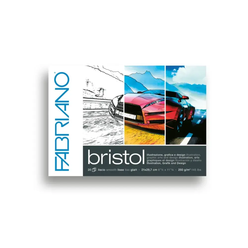 Fabriano Blok za crtanje Bristol, A4, 250g, 20 listova