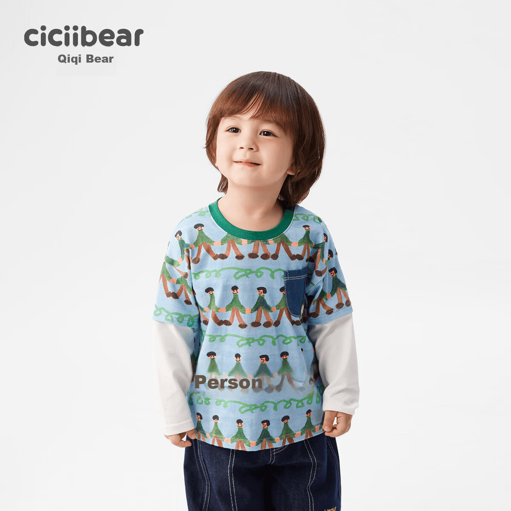 Ciciibear Majica dugih rukava za dečake, Plava