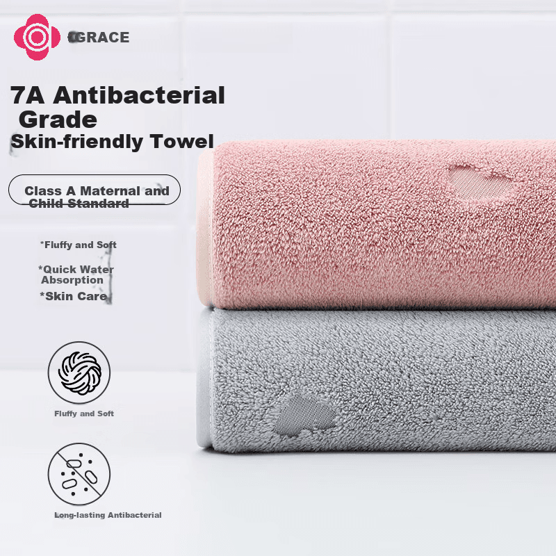 Grace Set peškira, 35x75cm, 2 komada, Sivo-ljubičasti