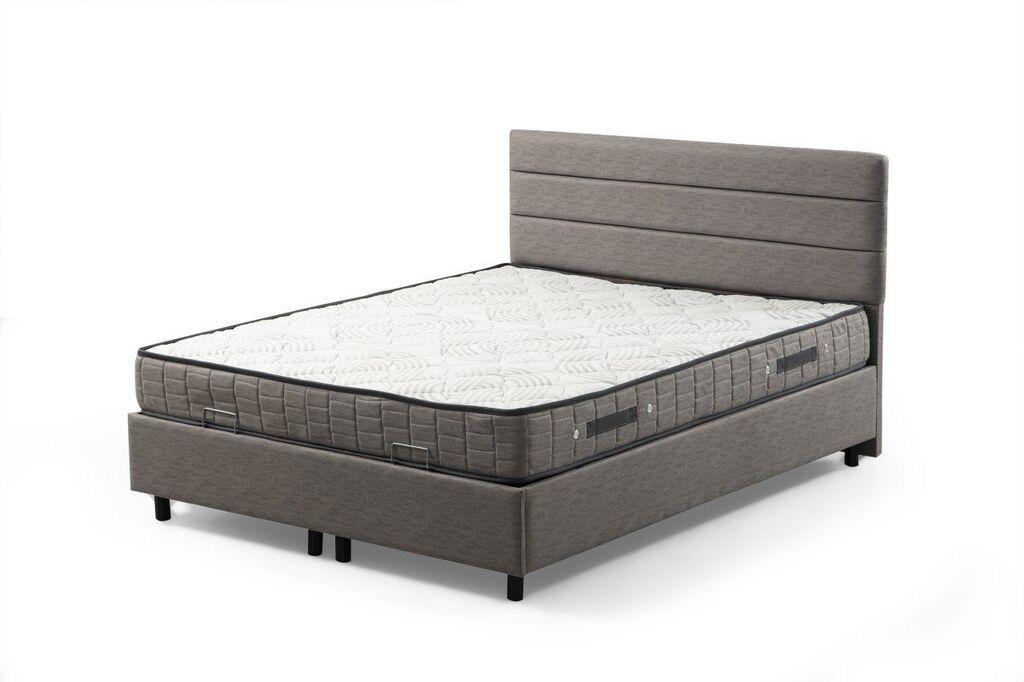 Hanah Home Osnova za krevet  sa uzglavljem Motya, 150x110x200 cm, Svetlosiva