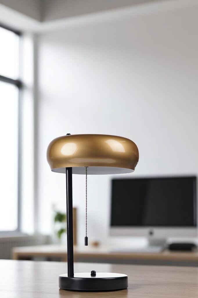 Opviq Stona lampa Smith, Zlatno-crna
