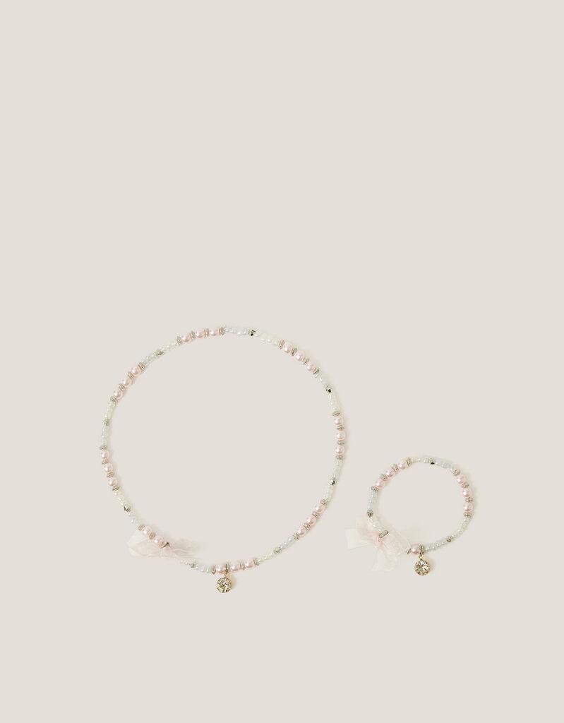 Monsoon Set ogrlica i narukvica za devojčice Bow, 2 komada