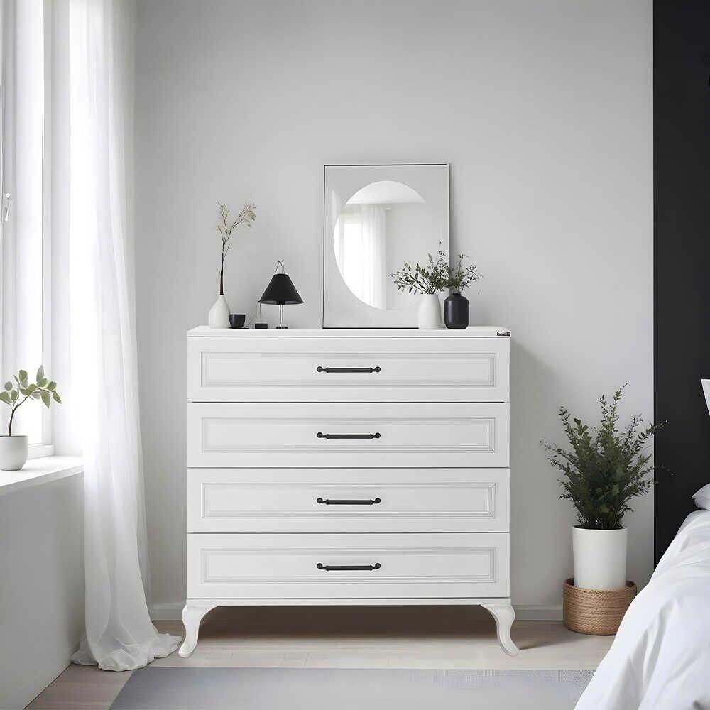 Hanah Home Komoda Sfn-1004-Dd-1, 90x89x45 cm, Bela