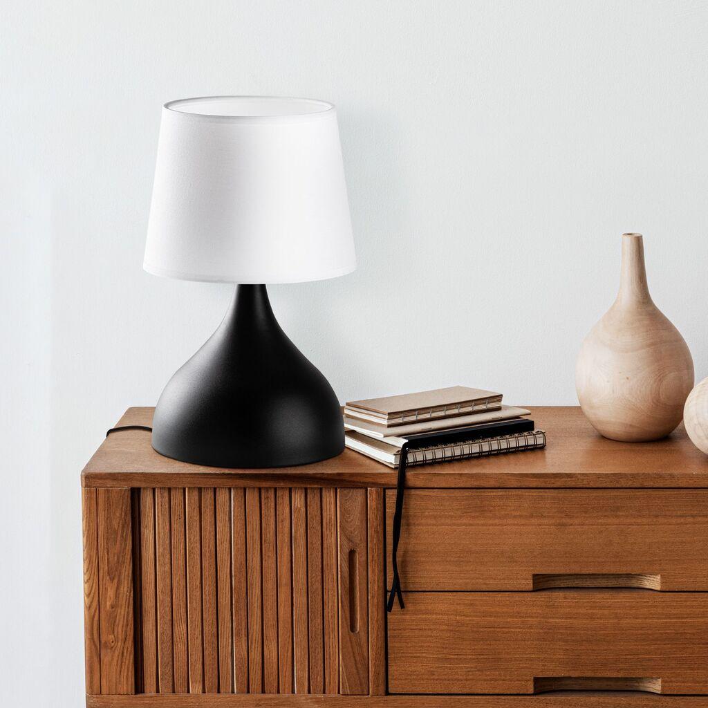 Opviq Stona lampa Gota-15473, Crno-bela