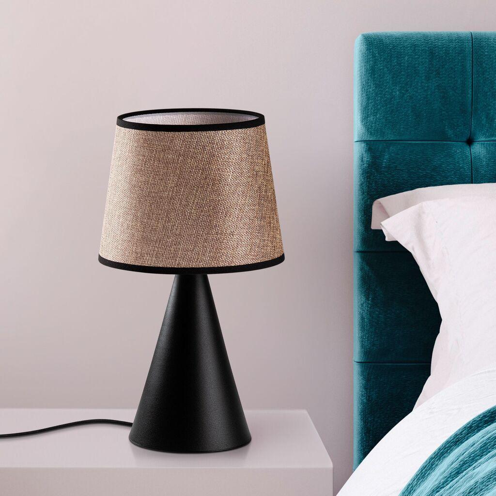 Opviq Stona lampa Kona-15482, Crno-bež