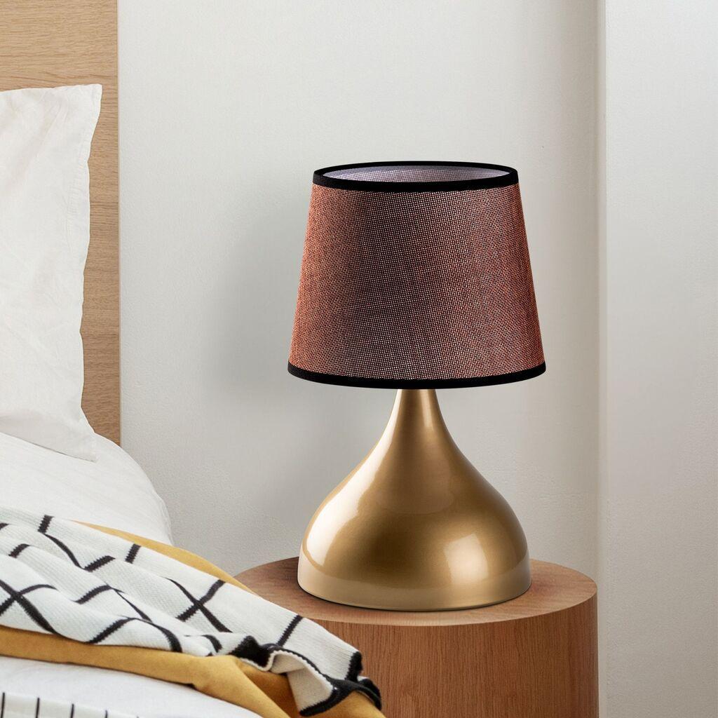 Opviq Stona lampa Gota-15475, Zlatno-braon