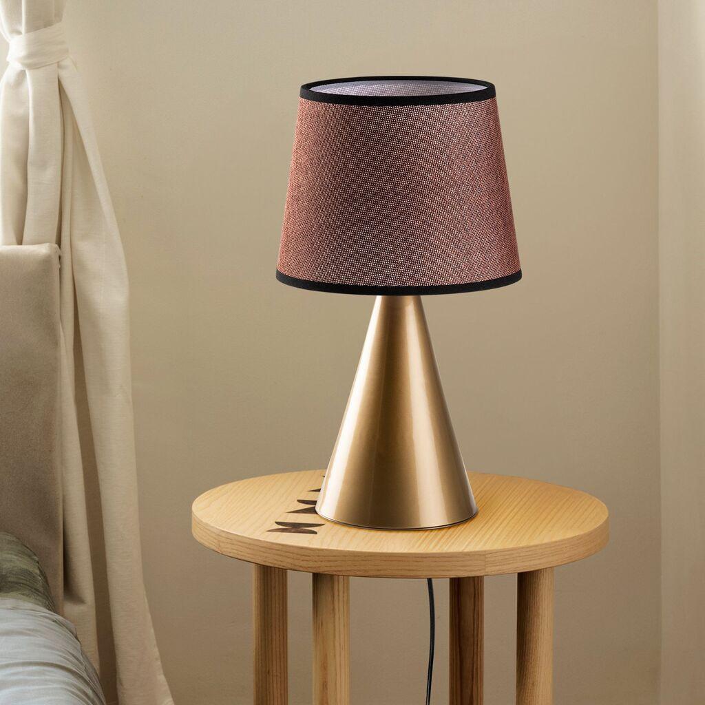 Opviq Stona lampa Kona-15485, Zlatno-braon