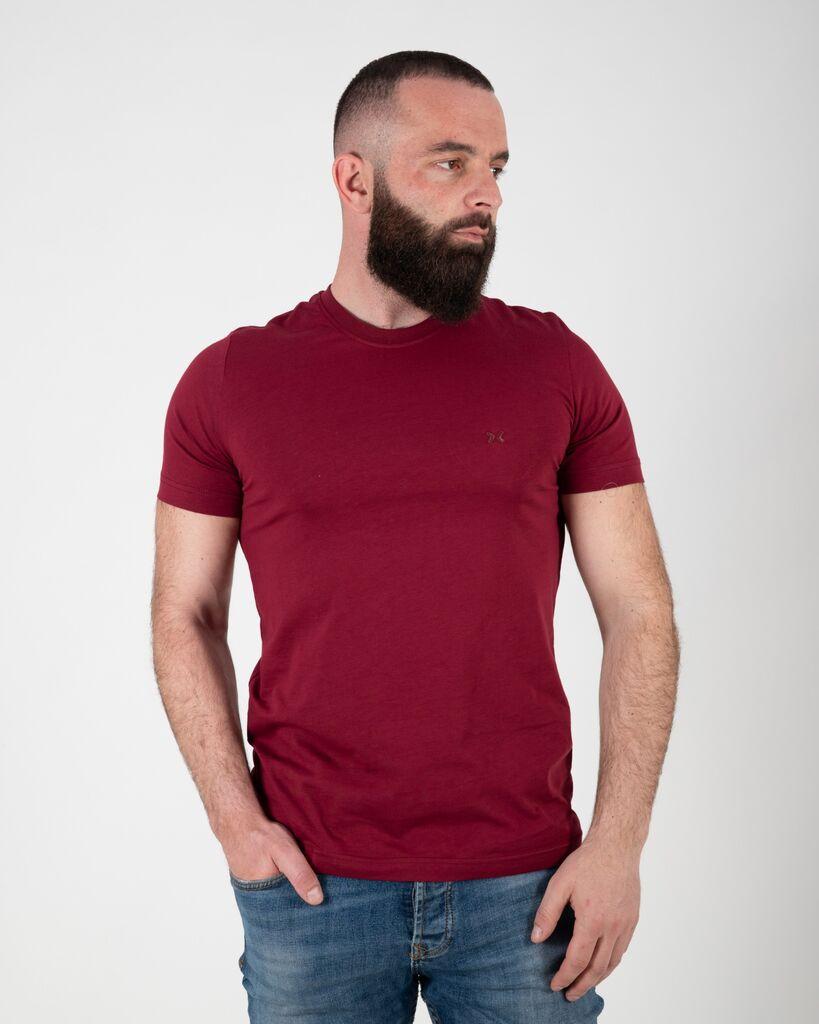 No Copy Muška majica Okruglina 01, Bordo