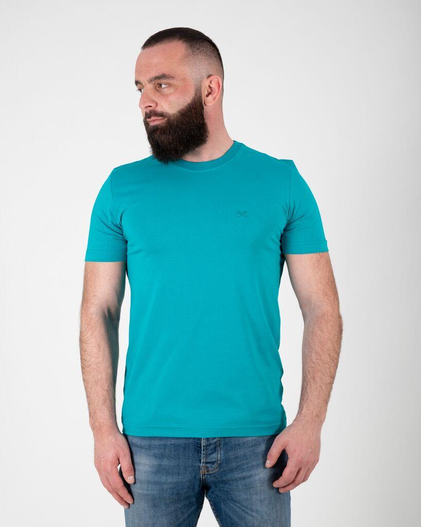No Copy Muška majica Okruglina 01, Tirkizna