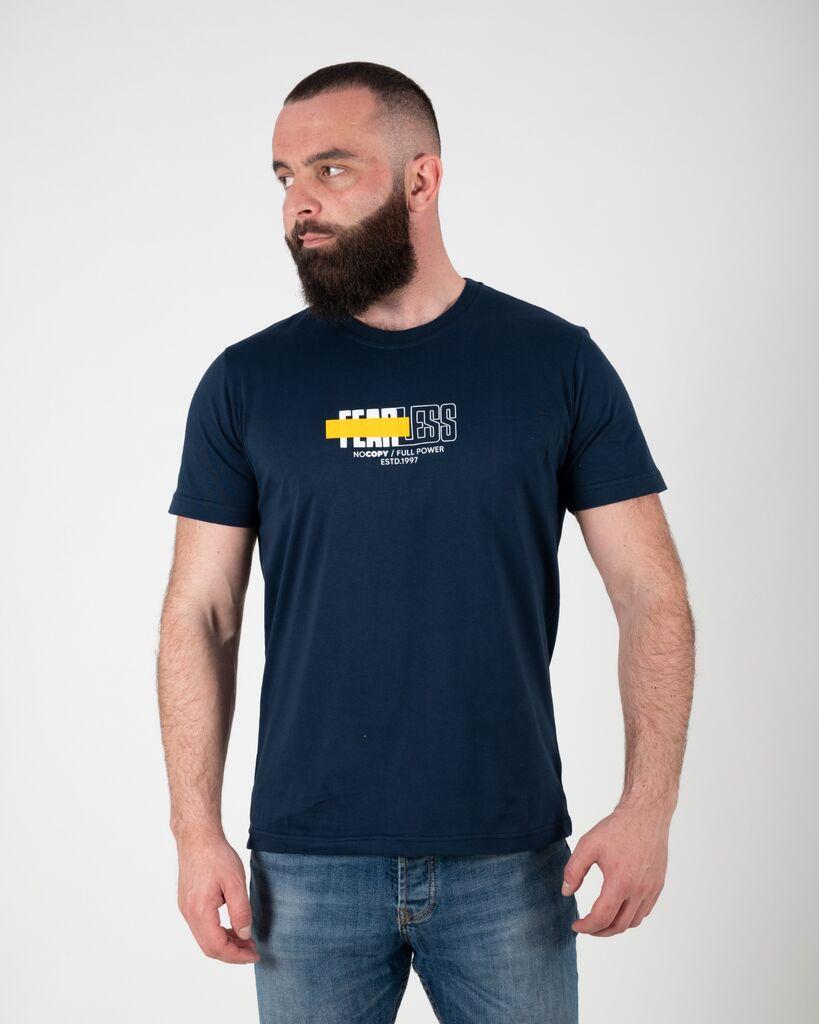 No Copy Muška majica Okruglina 03, Teget