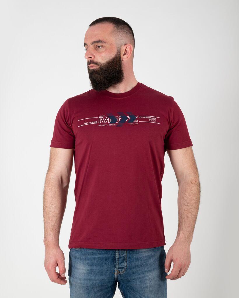 No Copy Muška majica Okruglina 05, Bordo