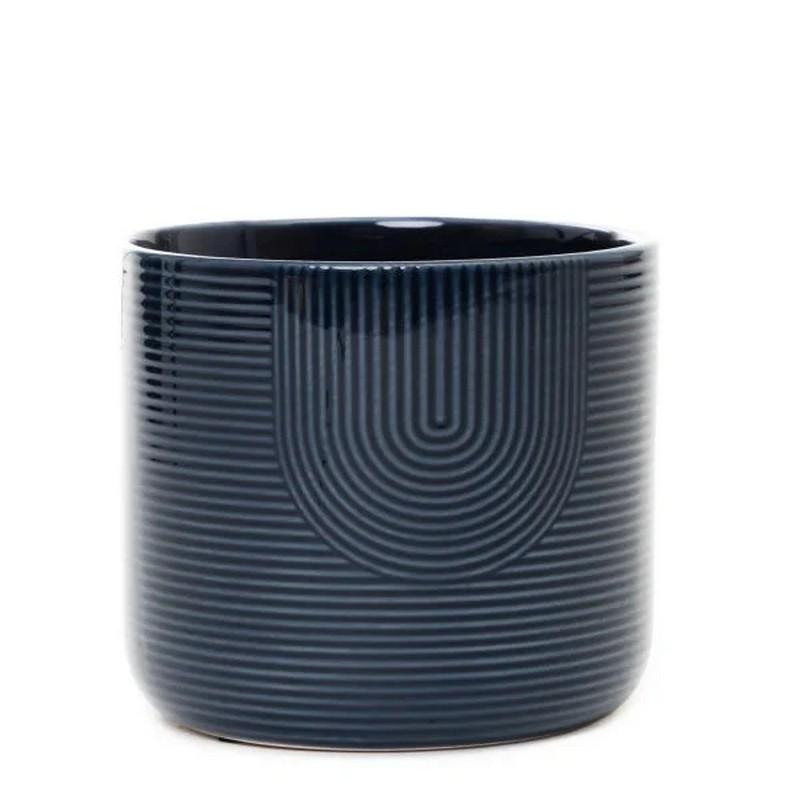 DekorDom Saksija Loa Cover, 15x13 cm, Tamnoplava