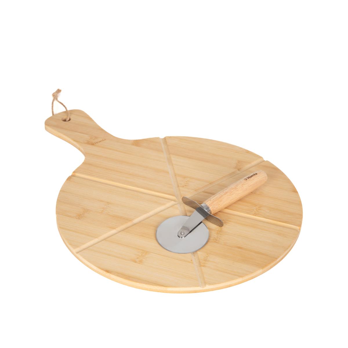 Homla Daska za sečenje pice sa nožem Bambou, 45x32cm