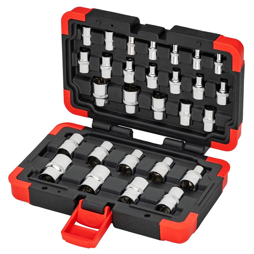 Vigor Set nasadnih gedora V2687N, 1/4", 3/8" i 1/2" Torx, 28 komada
