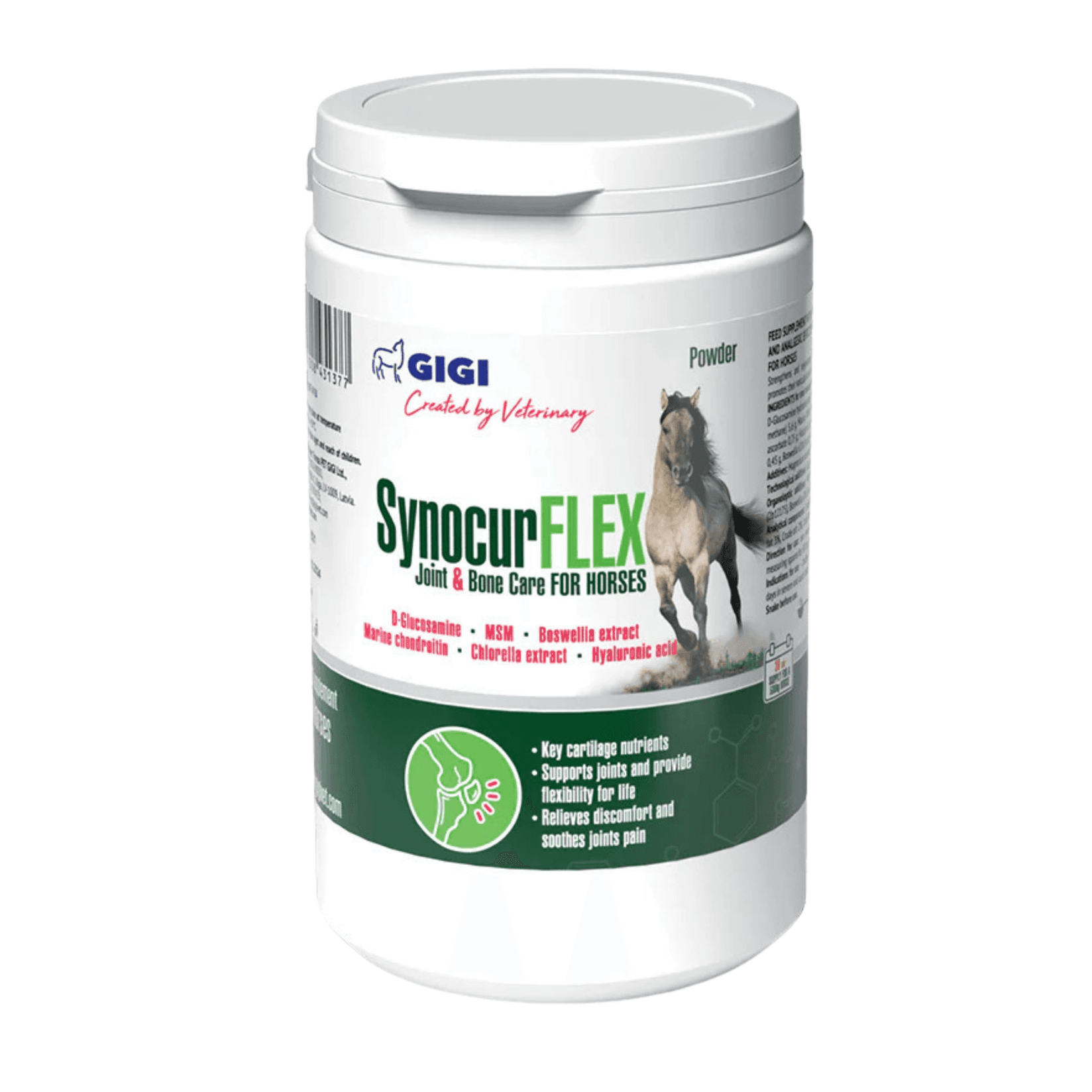Gigi SynoCurFLEX Joint & Bone Care suplement za konje za zglobove i kosti 900 g prah