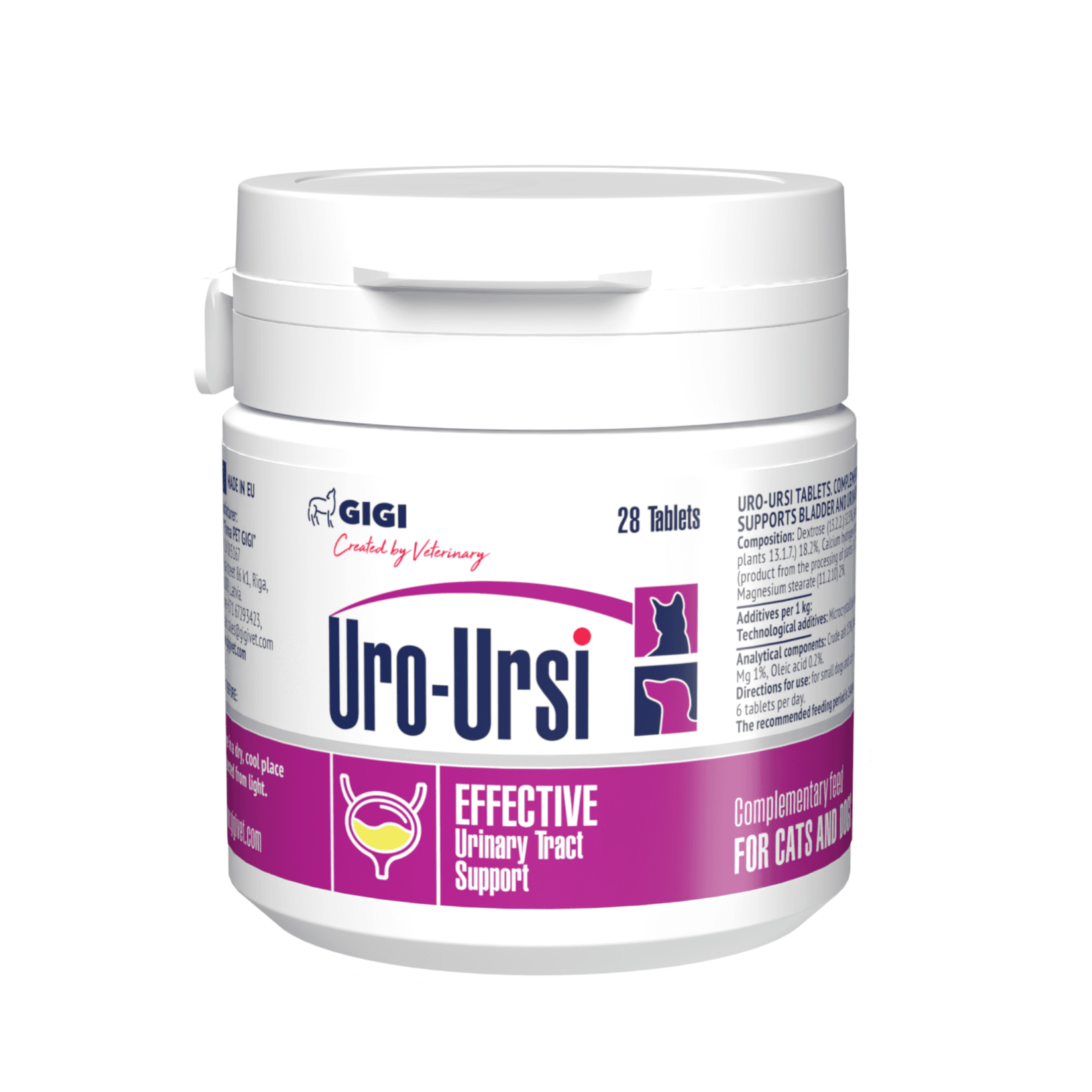 Gigi Uro-Ursi 320 mg suplement za pse i mačke za urinarni trakt i mokrenje 28 tableta