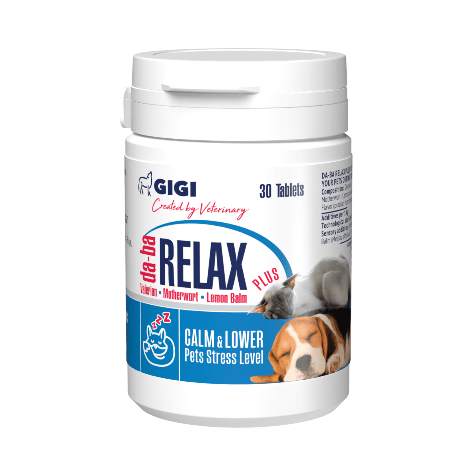 Gigi Suplement za pse i mačke protiv stresa i anksioznosti, 1600 mg, 30 tableta
