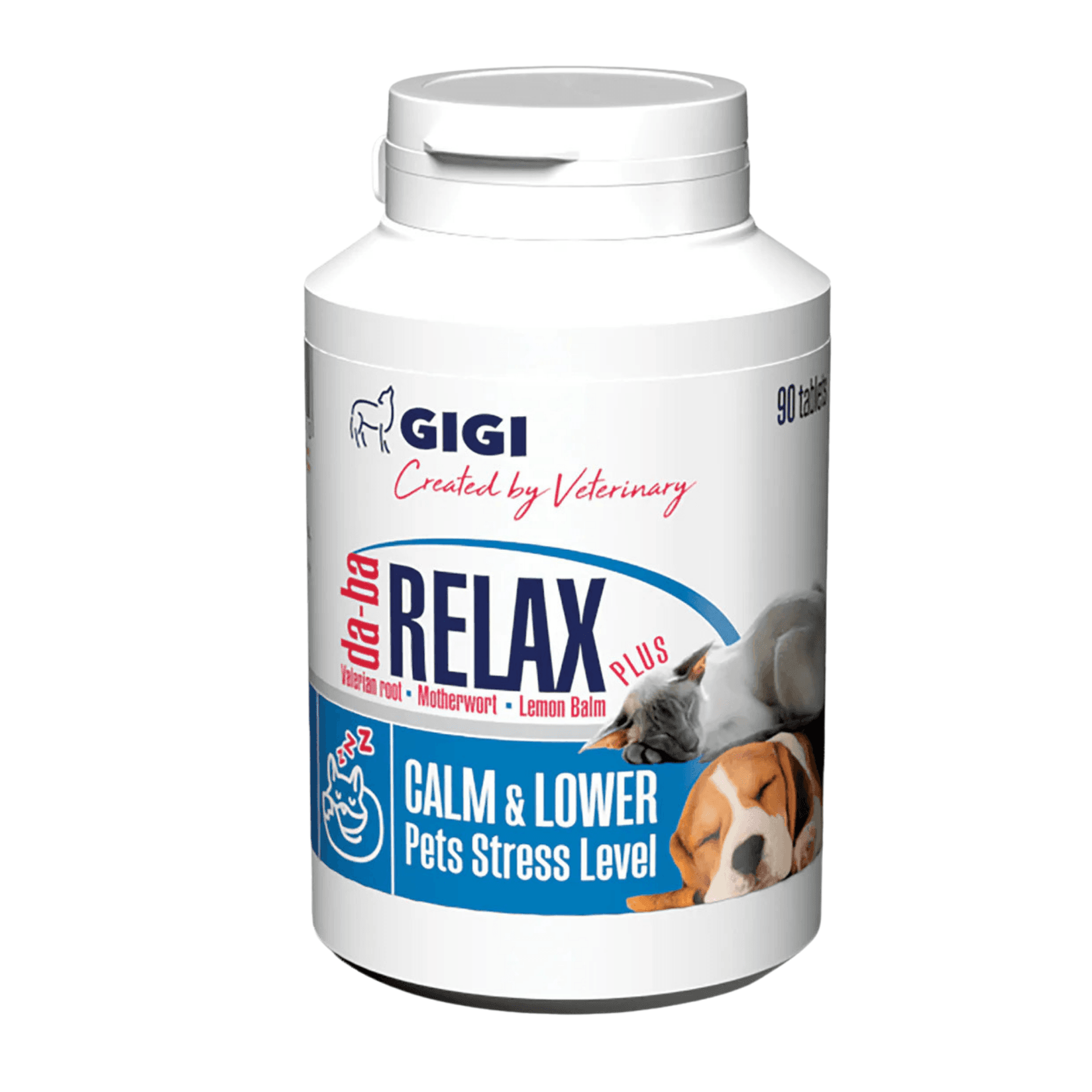 Gigi Dodatak ishrani za pse i mačke protiv stresa i anksioznosti, da‑ba Relax Plus 1600 mg, 90 tableta