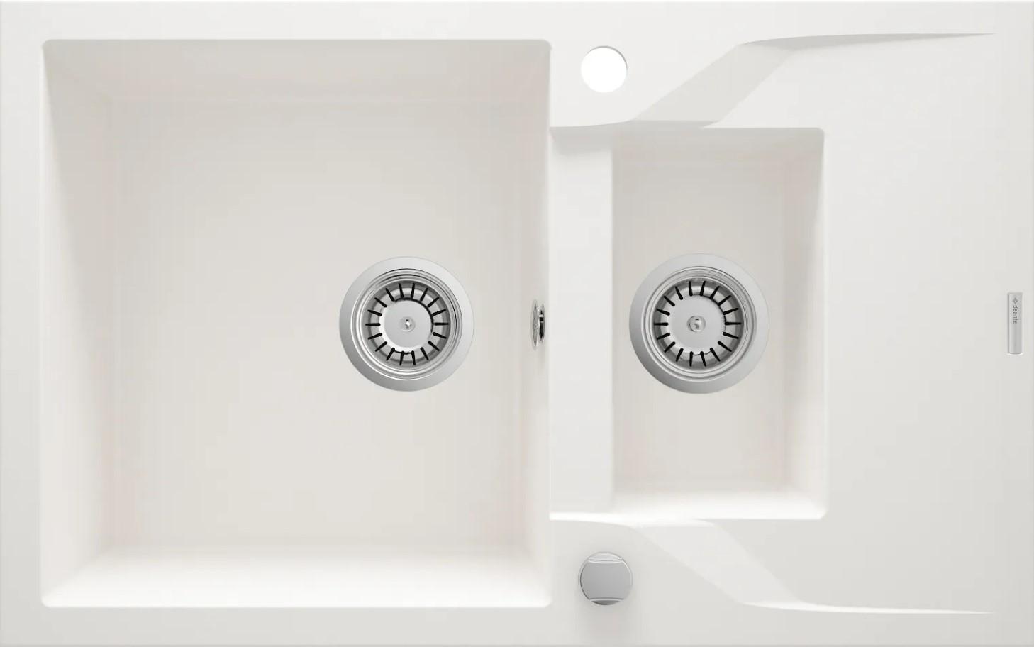 Deante ZQN A513 Granitna sudopera Andante 78/WH/2/0, Bela