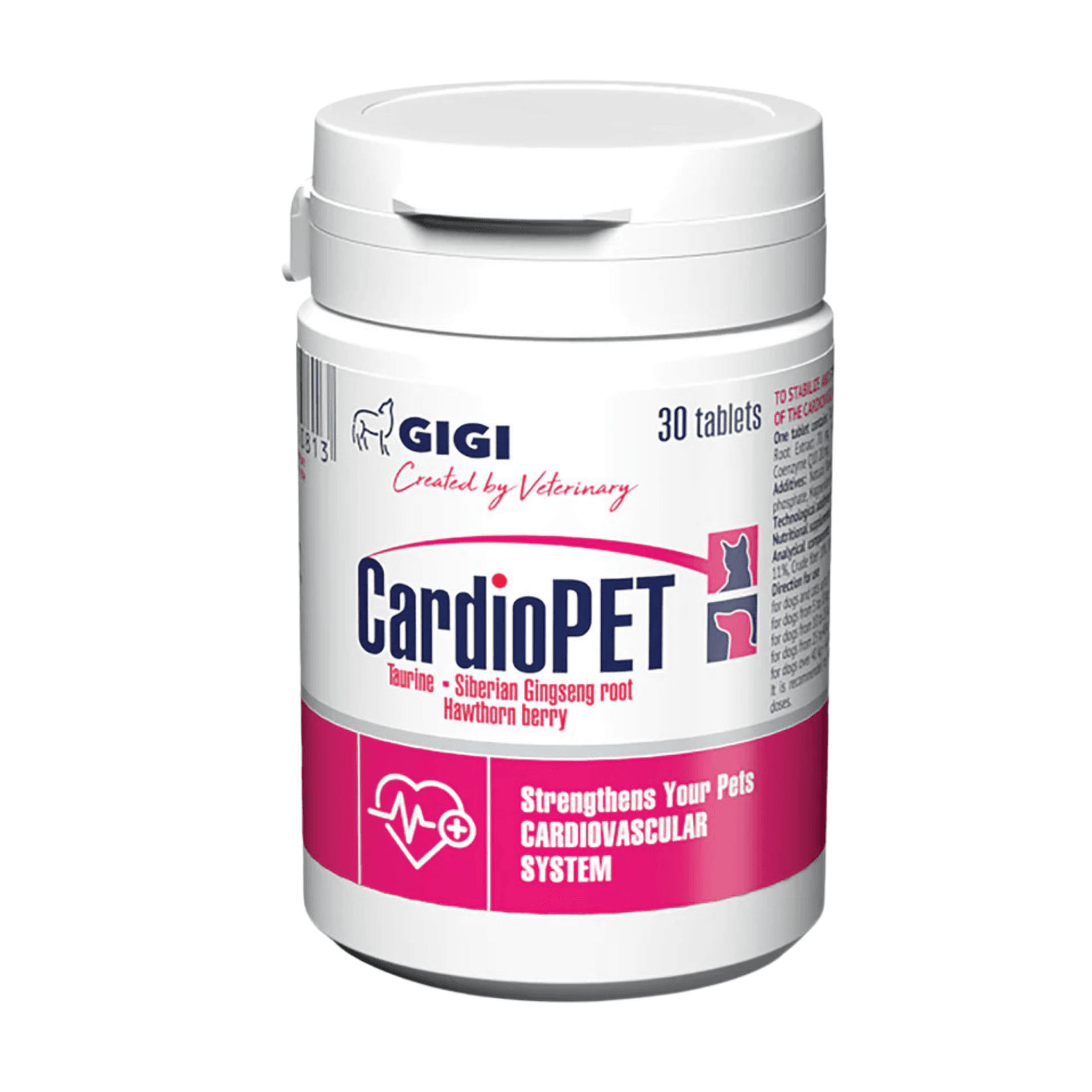 Gigi Dodatak ishrani za pse i mačke za srce i cirkulaciju, CardioPET 1600 mg, 30 tableta