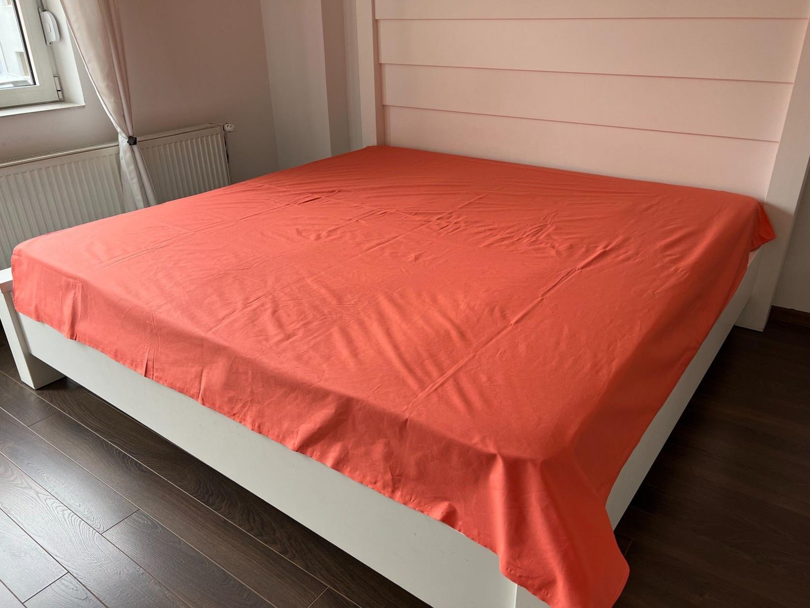 Viktorija Čaršav Ranforce 220x240cm bez lastiša, Narandžasti