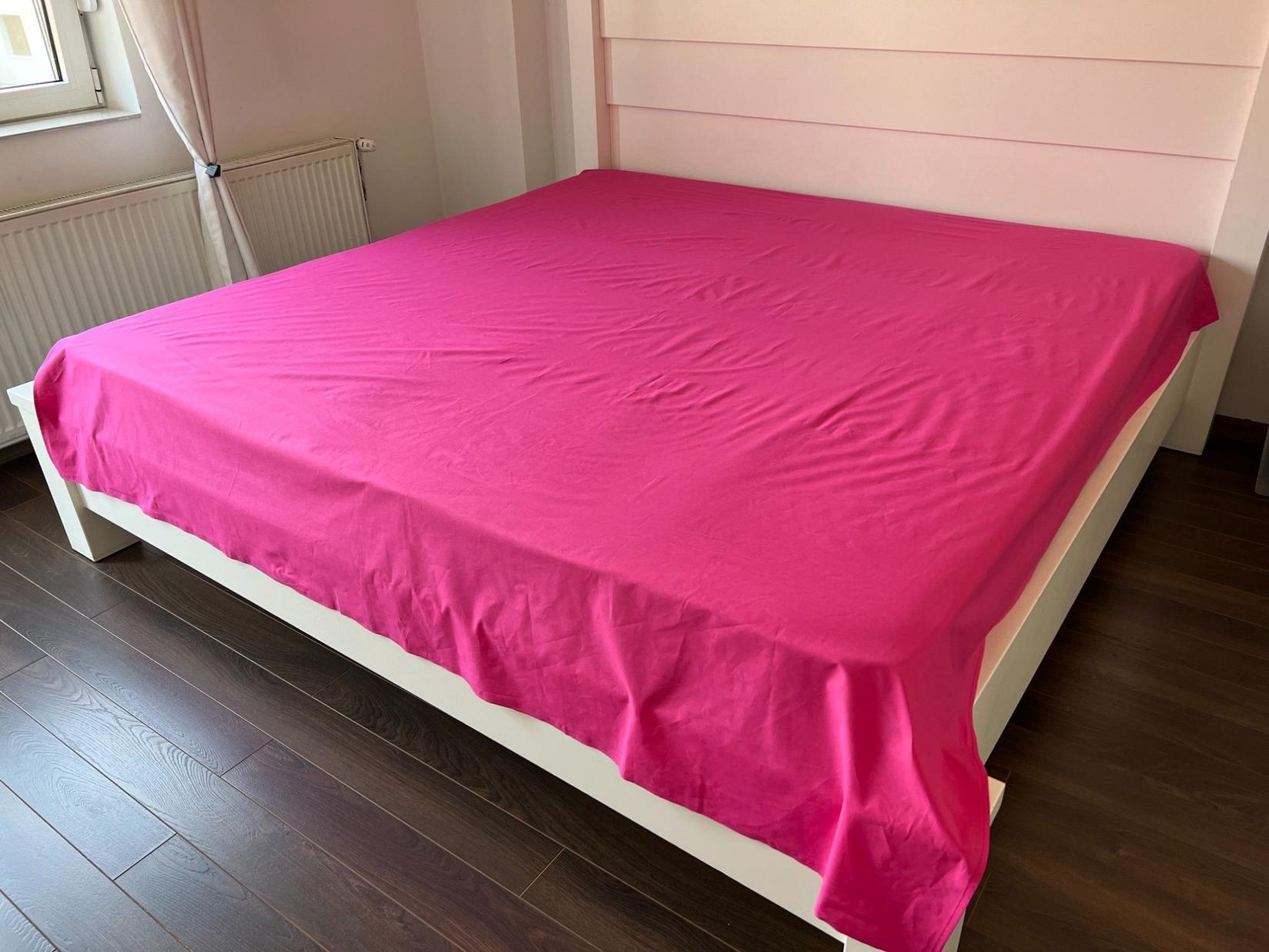 Viktorija Čaršav Ranforce 220x240cm bez lastiša, Roze