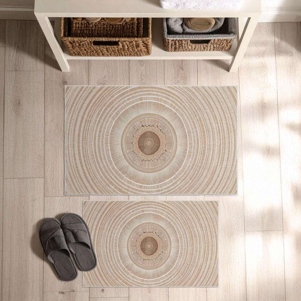 L'essentiel Maison Set prostirki za kupatilo Asr34, 2 dela, Bež