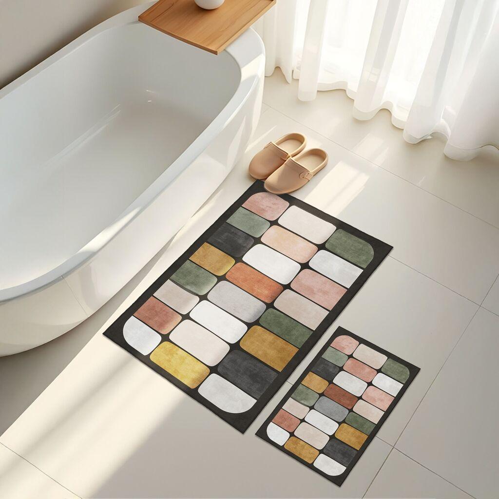 L'essentiel Maison Set prostirki za kupatilo Asr26, 2 dela, Crna