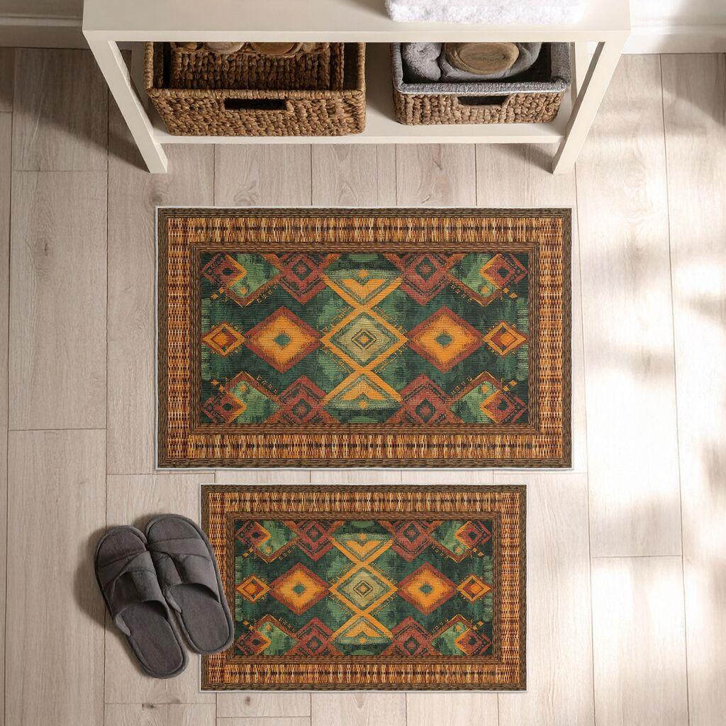 L'essentiel Maison Set prostirki za kupatilo Asr16, 2 dela, Zelena