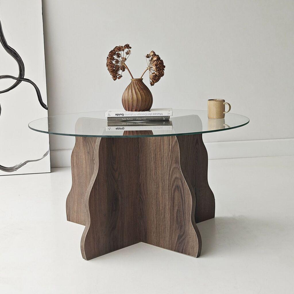 Hanah Home Klub sto Butterfly, Smeđe boje