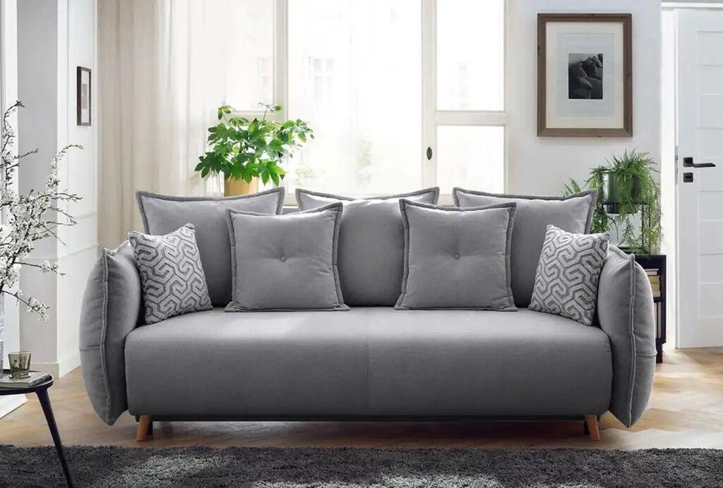 Atelier del Sofa Trosed na razvlačenje Puffy, 235 x 95 x 98 cm, Sivi