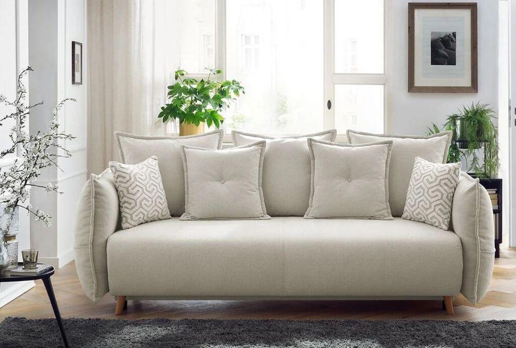 Atelier del Sofa Trosed na razvlačenje Puffy, 235 x 95 x 98 cm, Krem