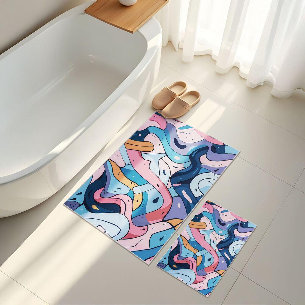 L'essentiel Maison Set prostirki za kupatilo Asr10, 2 dela, Plava