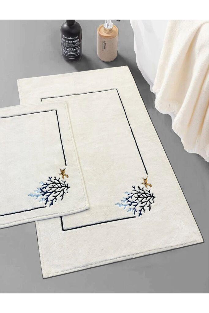 L'essentiel Maison Set prostirki za kupatilo Sea Weed, 2 dela, Krem