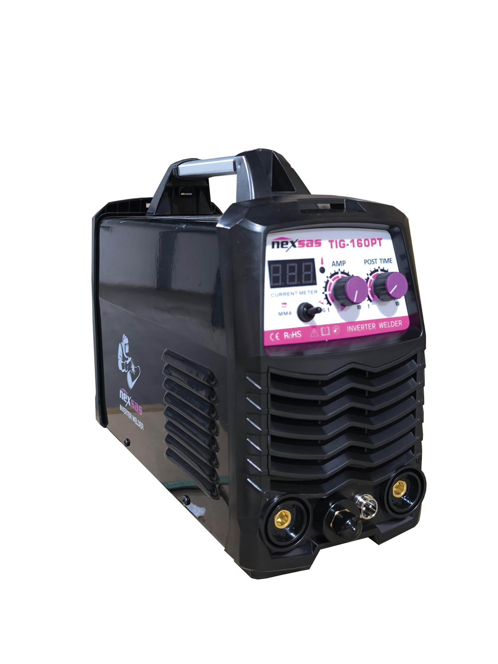 NEXSAS Aparat za varenje TIG-160PT, 140A, 220V, Crni