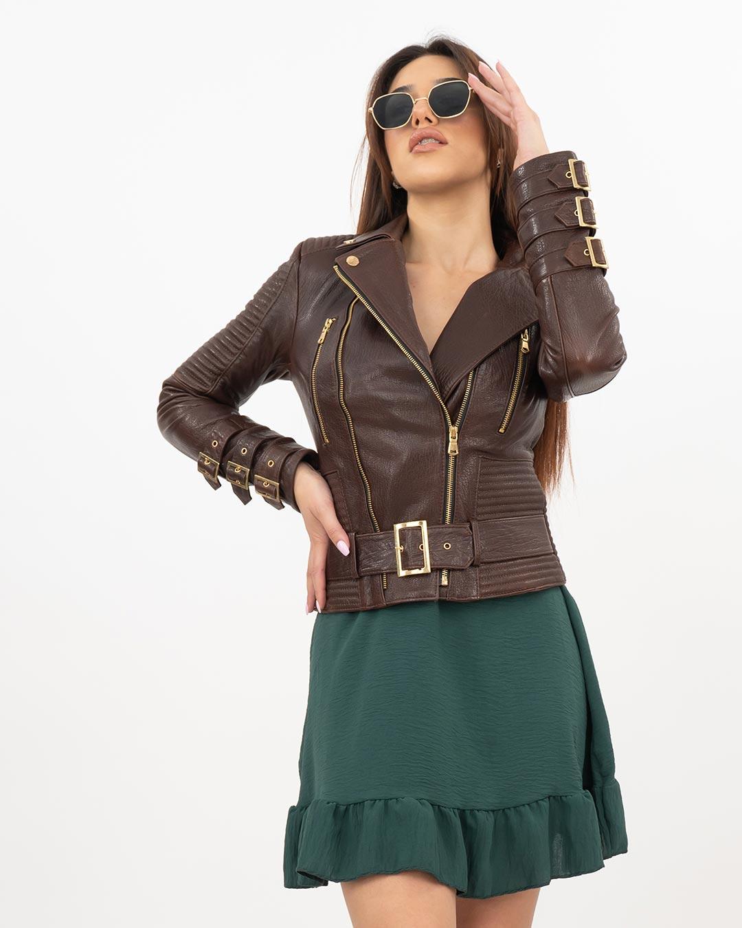 LA FORCE Ženska kožna jakna Erica, Braon