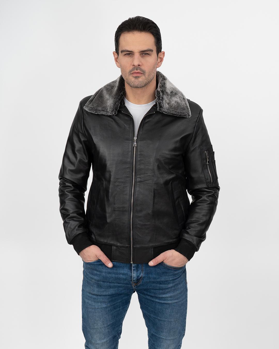 LA FORCE Muška kožna jakna Gordan, Crna