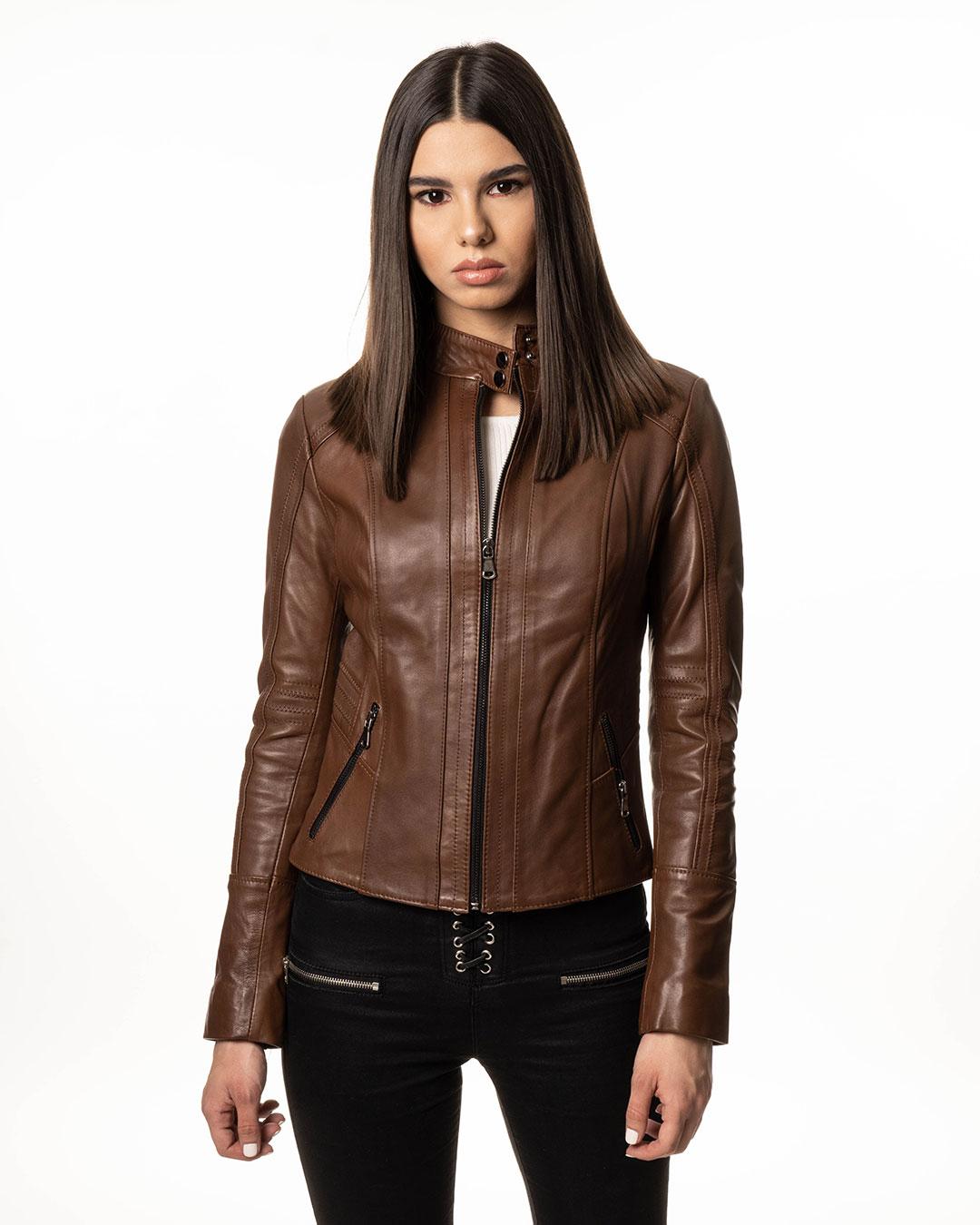 LA FORCE Ženska kožna jakna Eva, Braon