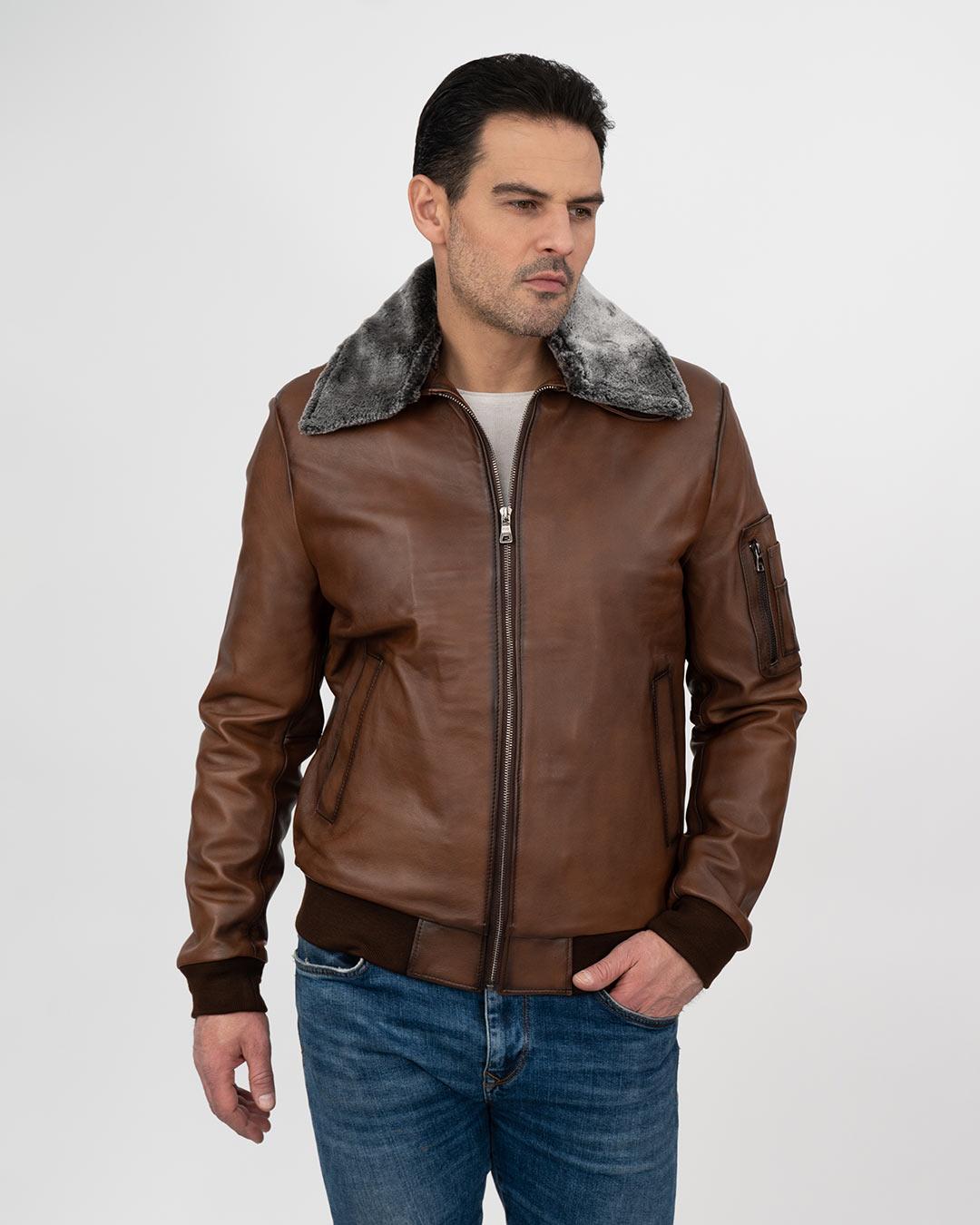 LA FORCE Muška kožna jakna Gordan, Braon