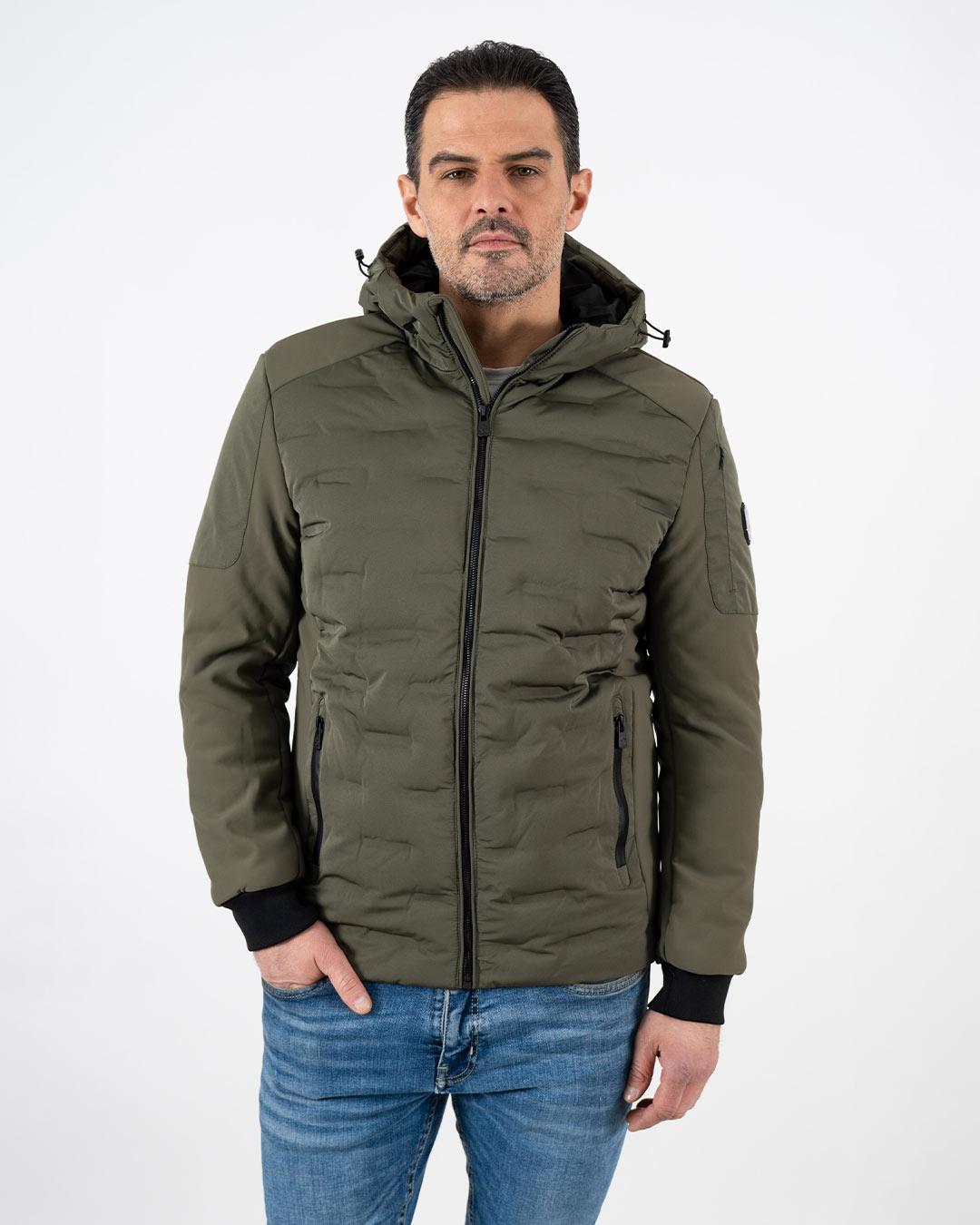 INVENTO Muška jakna Manuel, Maslinasta