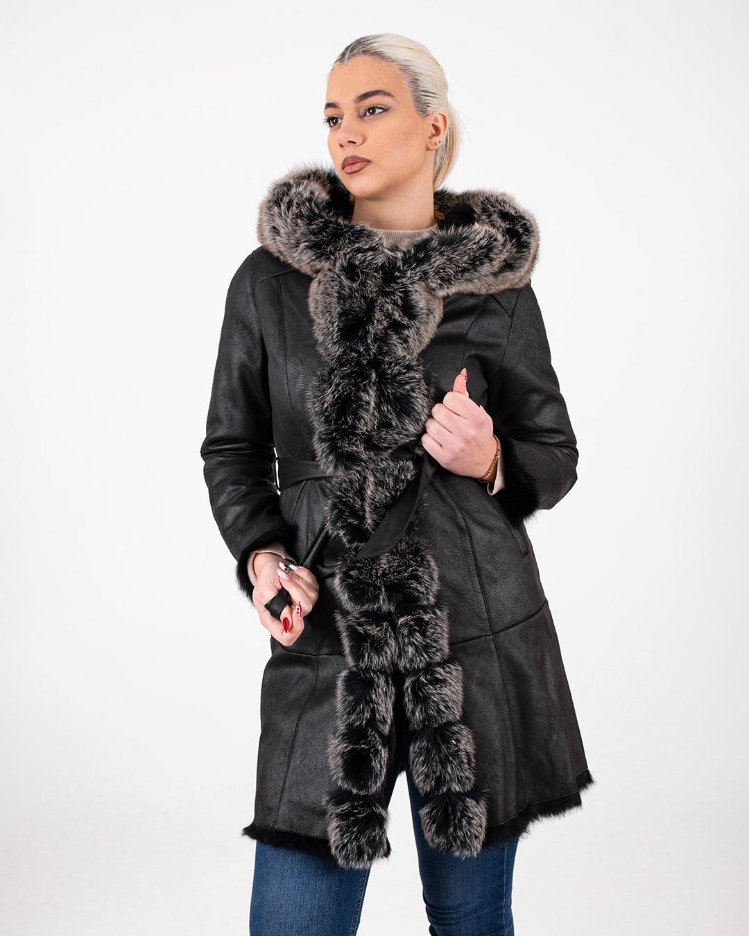 INVENTO Ženski monton Shirly, Crni