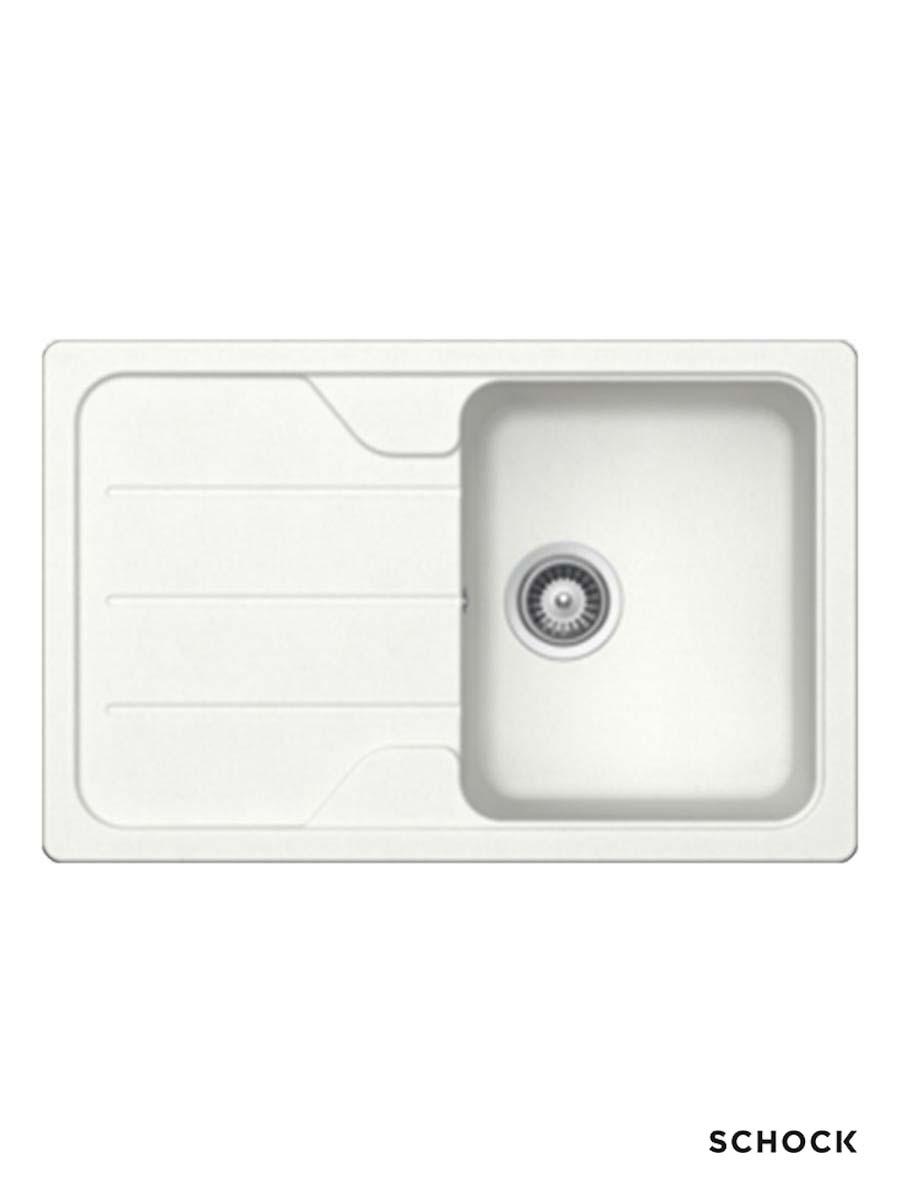 Schock Granitna ugradna sudopera Formhaus D100S, 78x50cm, Bela