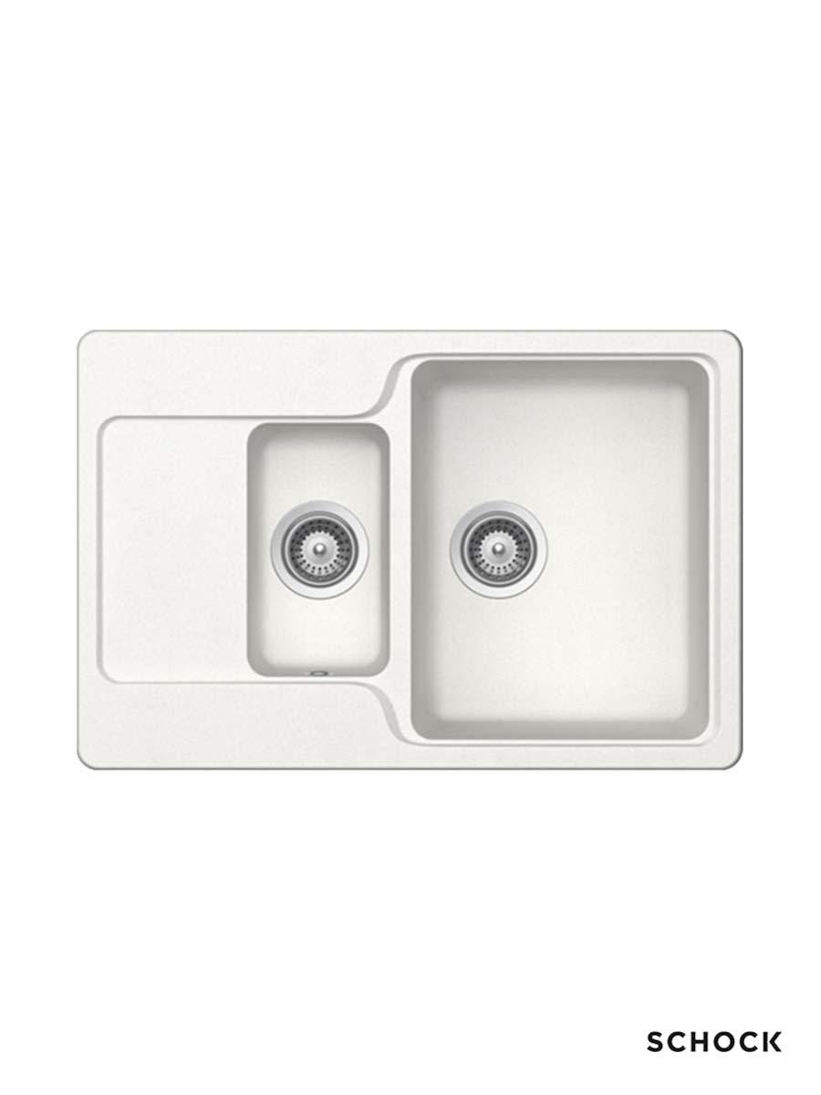 Schock Granitna ugradna sudopera Manhattan D150, 77x51cm, Bela