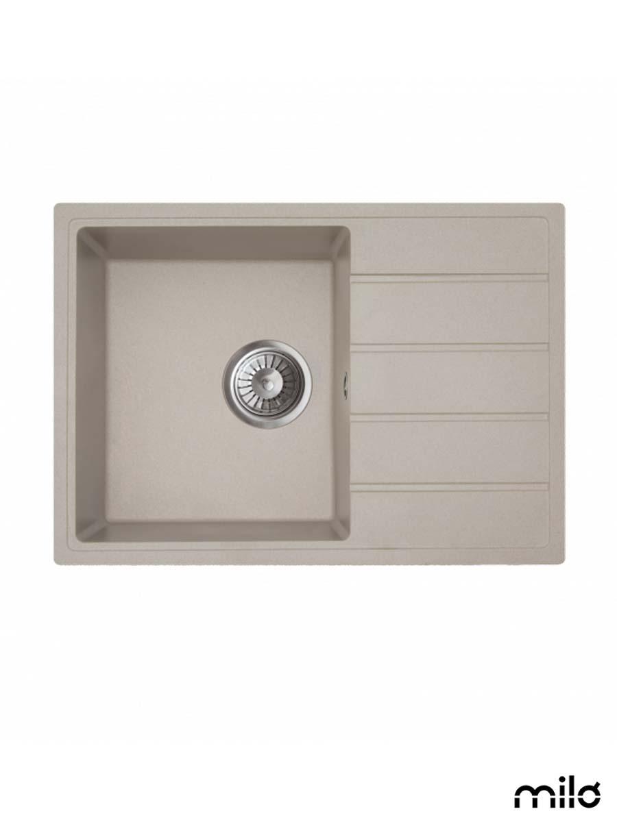 Milo Granitna sudopera Metro, ø90, 62x44cm, Pure sand