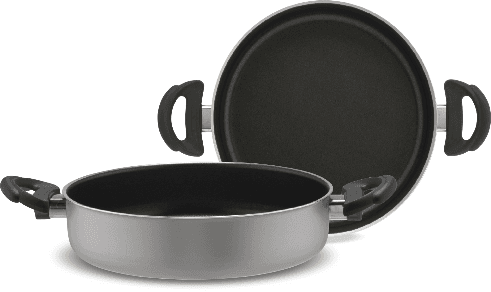 Piardi Home Tiganj sa dve ručke Fireworks Line 26 cm, Sivi