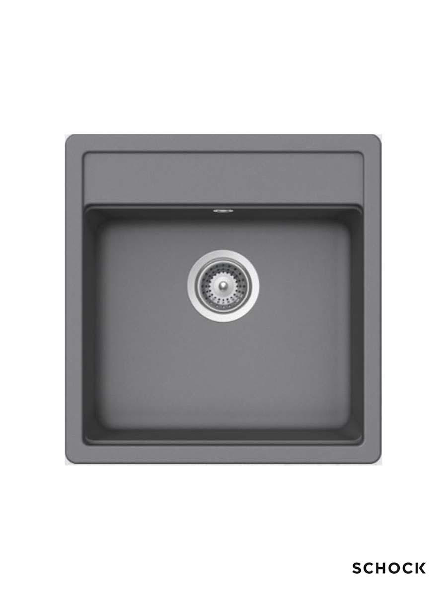 Schock Granitna ugradna sudopera Nemo N100S, 47x49cm, Siva