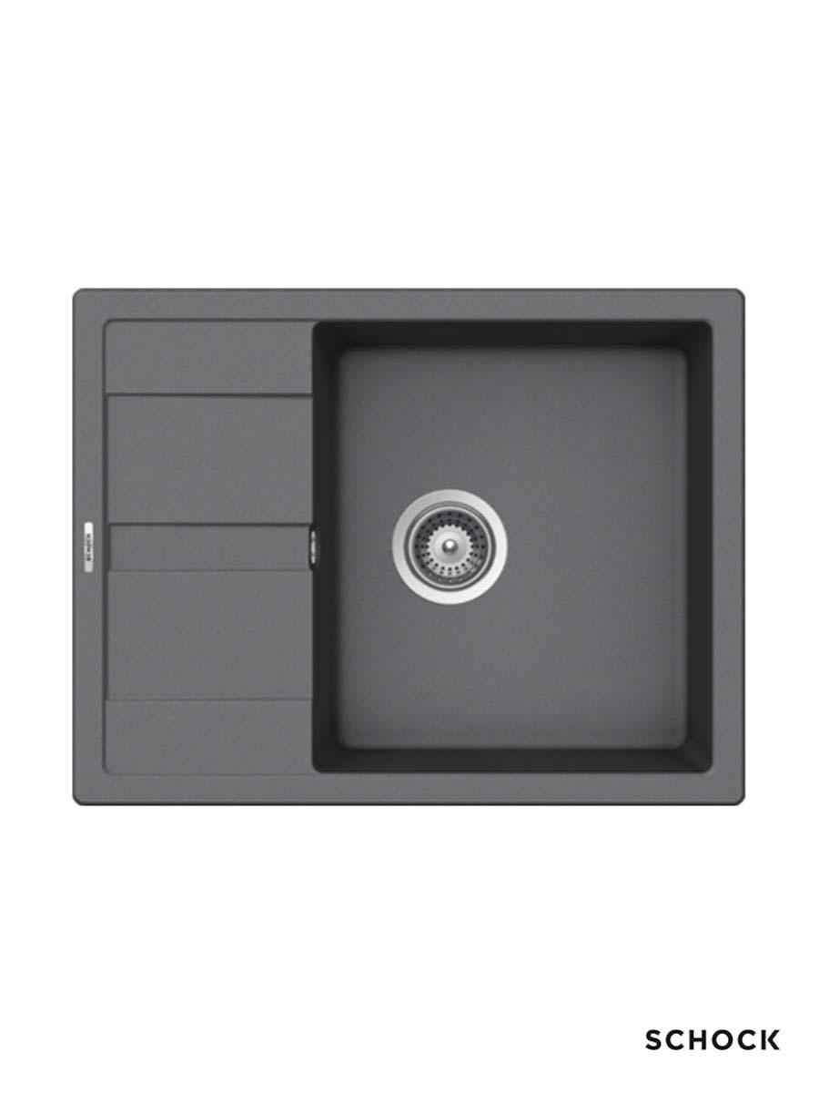 Schock Granitna ugradna sudopera Ronda D-100L, 65x50cm, Siva